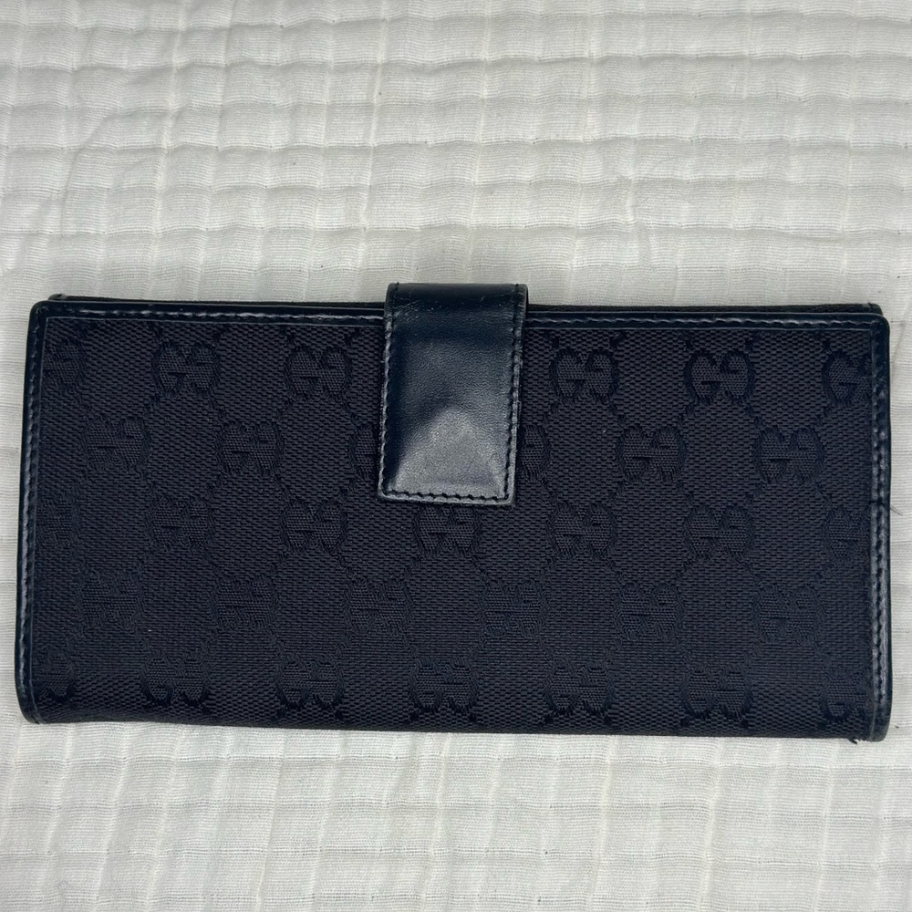 Authentic Gucci Monogram Continental Wallet In Bl… - image 3